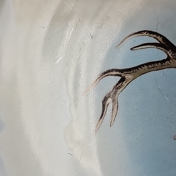 Vintage Three Crown China Germany Handpainted Ceramic Deer Elk Stag Plate - Picture 9 of 16